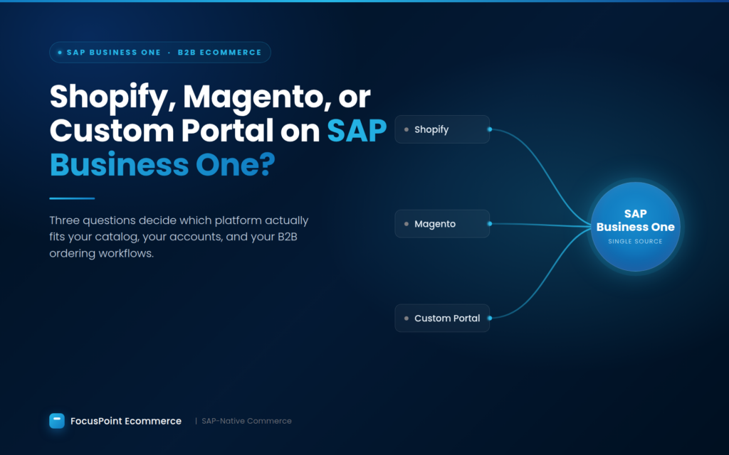 SAP Business One ecommerce platform comparison chart for B2B distributors